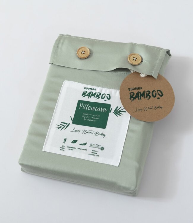 Bamboo Pillowcases 400TC – 2-Pack – Bamboo – Sage Green