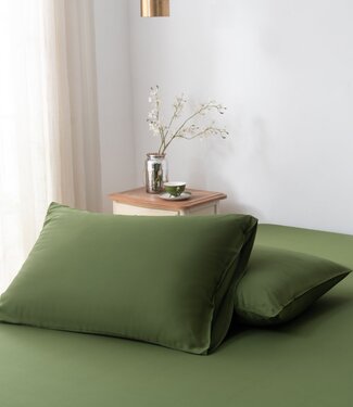 Boomba Bamboo Bamboe Kussenslopen 400TC – 2-Pack – Bamboe – Deep Moss