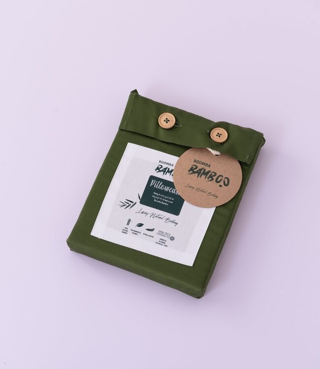Bamboe Kussenslopen 400TC – 2-Pack – Bamboe – Deep Moss