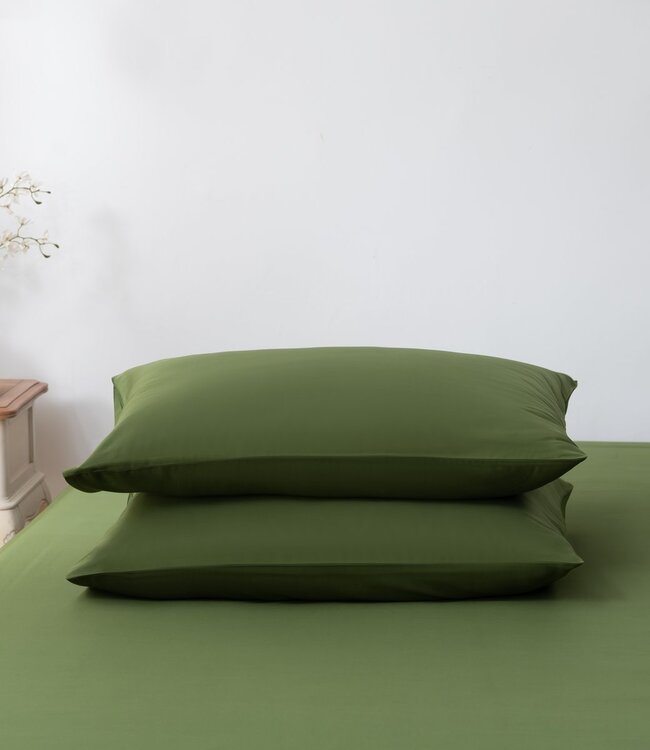 Bamboe Kussenslopen 400TC – 2-Pack – Bamboe – Deep Moss