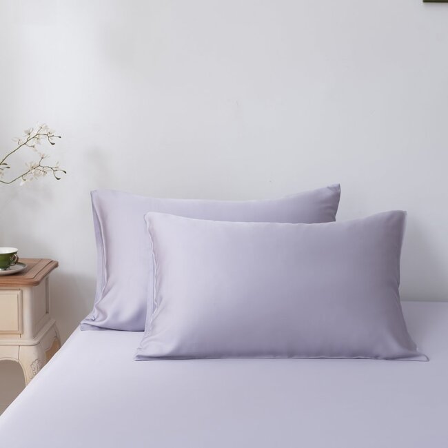 Boomba Bamboo 400TC Bambus-Kissenbezüge - 2er-Set - Lavender Mist