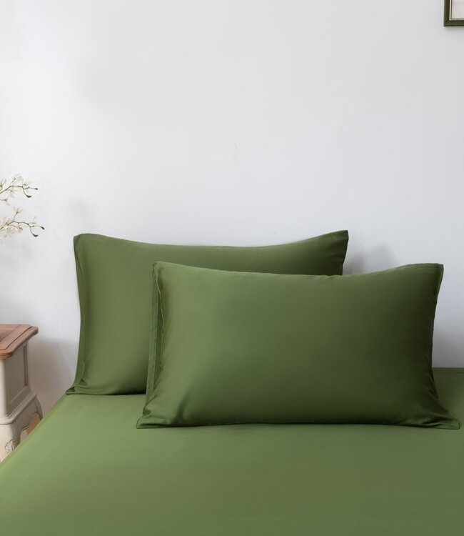 Bamboe Kussenslopen 400TC – 2-Pack – Bamboe – Deep Moss