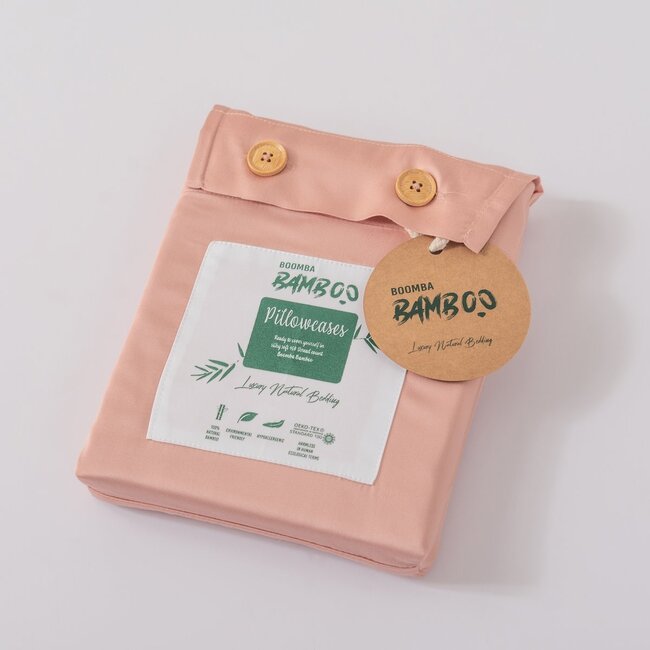 Boomba Premium bamboe kussenslopen 100% bamboe Cuddle Pink 400TC