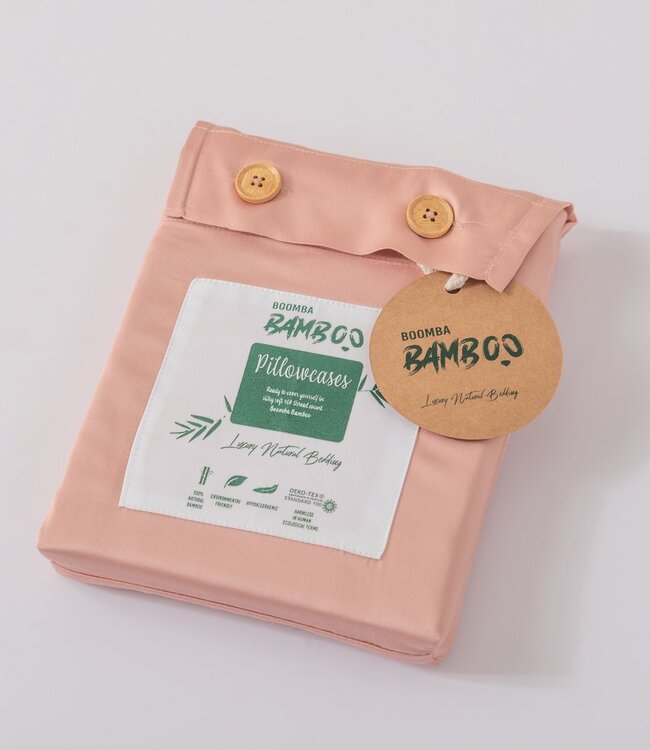 Boomba Premium bamboe kussenslopen 100% bamboe Cuddle Pink 400TC