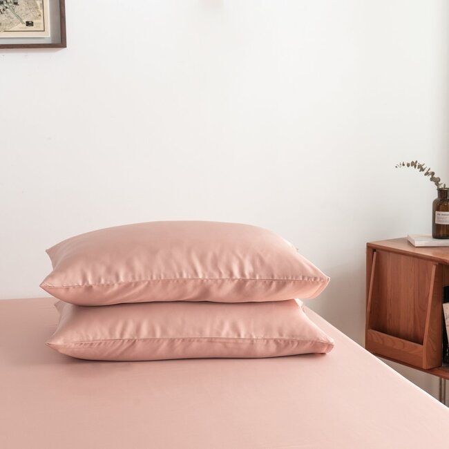 Boomba Bamboo 400TC Bamboo Pillowcases - 2 Pack - Cuddle Pink