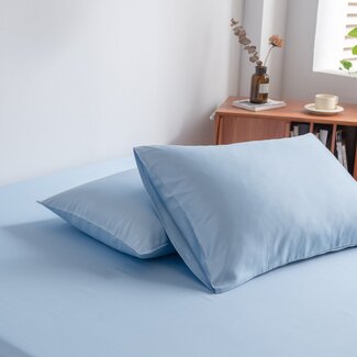 Boomba Bamboo Bamboe Kussenslopen 400TC – 2-Pack - Bamboe – Sky Blue