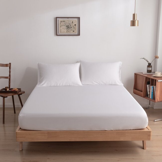 Boomba Bamboo 400TC Bamboo Pillowcases - 2 Pack - Coco White