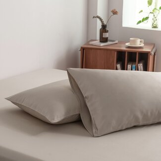Boomba Bamboo Bamboo Pillowcases 400TC – 2-Pack – Bamboo – Soft Taupe
