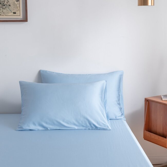 Bamboo Pillowcases 400TC – 2-Pack – Bamboo – Sky Blue