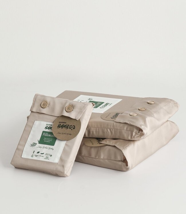 Boomba Premium bamboe kussenslopen 100% bamboe Soft taupe