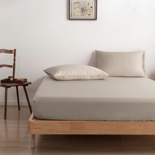 Boomba Bamboo 400TC Bamboo Pillowcases - 2 Pack - Soft Taupe