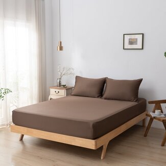 Boomba Bamboo Dark Brown Bamboo Fitted Sheet Premium – 400TC