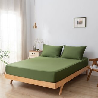 Boomba Bamboo Bamboe Hoeslaken 400TC – Deep Moss - Premuim
