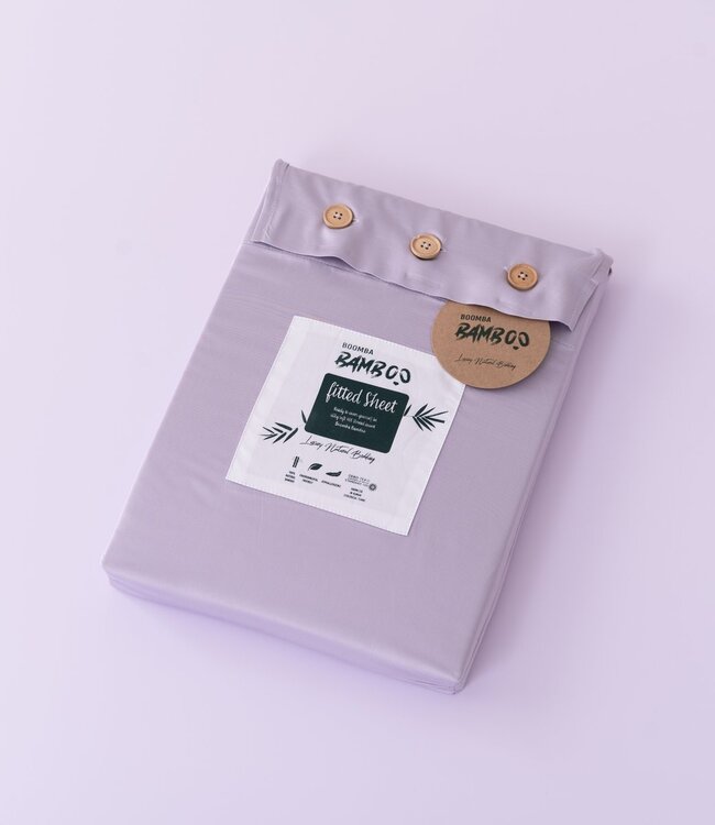 Lila bamboe Hoeslaken Premium - 400TC Tanboocel - Lavender Mist