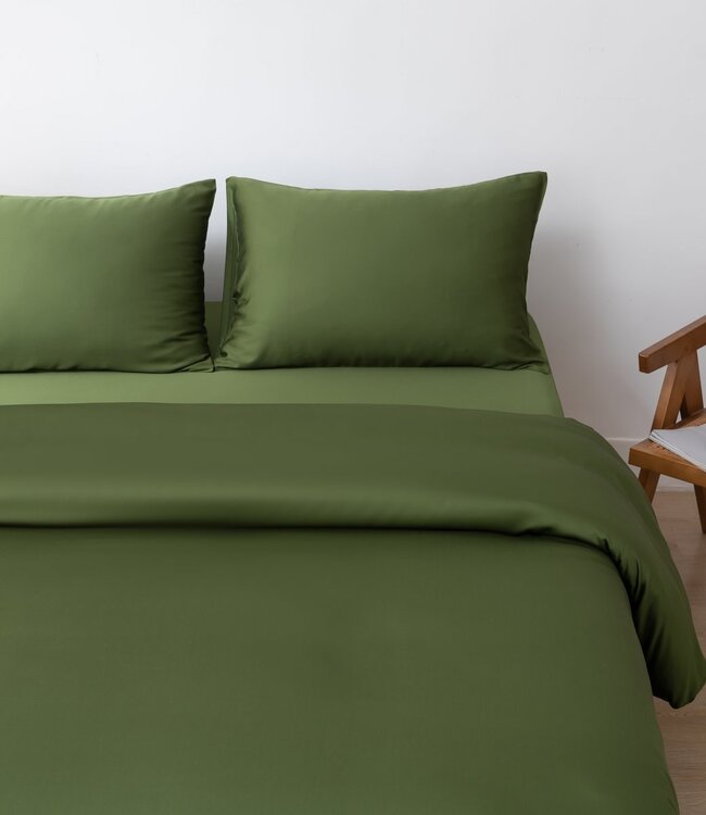 Bamboo Duvet Cover 400TC – Bamboo – Deep Moss