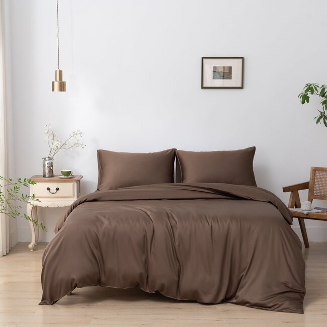 Bamboo Duvet Cover 400TC – Bamboo – Coffee Brown