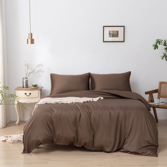 Boomba Bamboo 400TC Bamboo Duvet Cover - Coffee Brown
