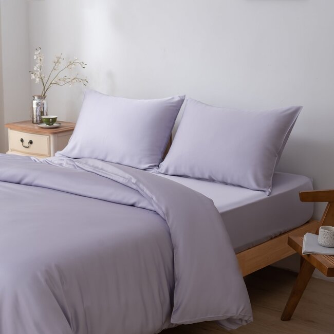 Lila bamboe dekbedovertrek - 400TC Tanboocel - 100% bamboe Lavender Mist