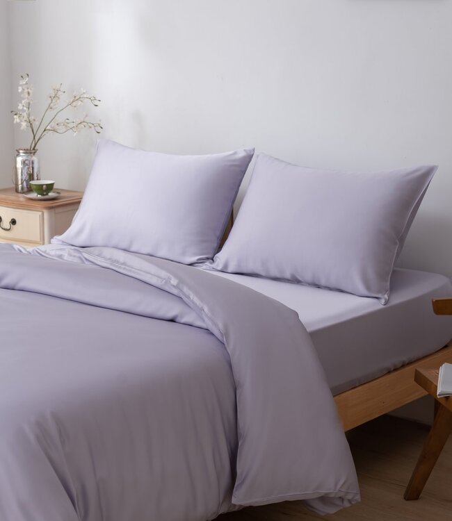 Lila bamboe dekbedovertrek - 400TC Tanboocel - 100% bamboe Lavender Mist