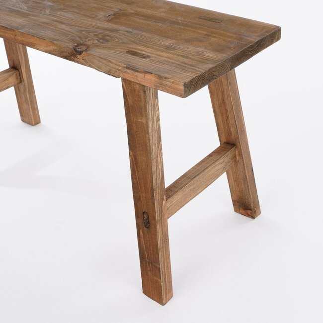 Mica Decorations Bold Wooden Bench - Brown