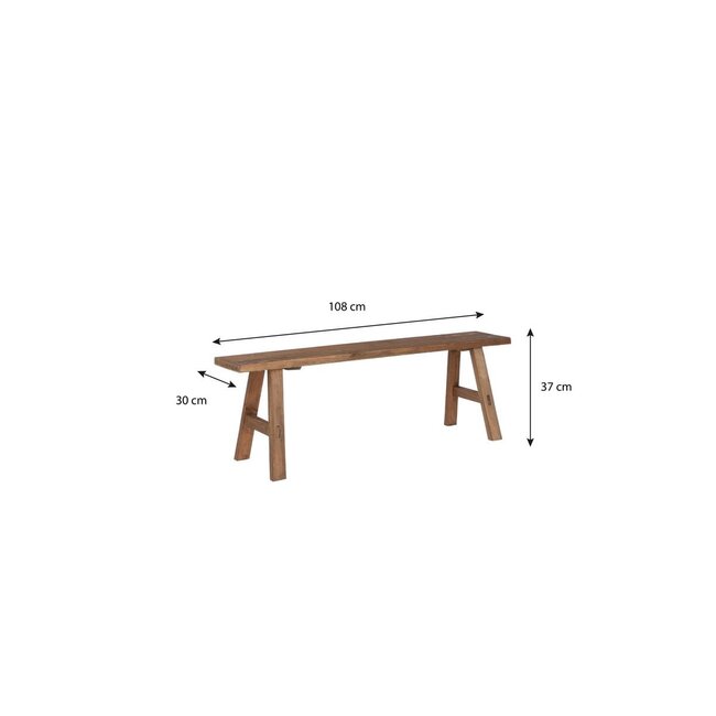 Mica Decorations Bold Sitzbank aus Holz - Braun