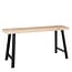Mica Decorations Plano Iron Bench - Light Brown