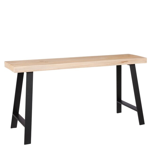 Mica Decorations Plano Iron Bench - Light Brown
