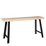 Mica Decorations Plano Iron Bench - Light Brown