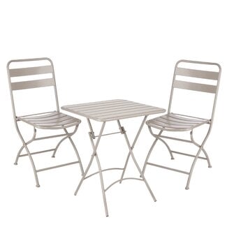 Mica Decorations Evita Iron Garden Bistro Set - Brown - 3-Piece Set