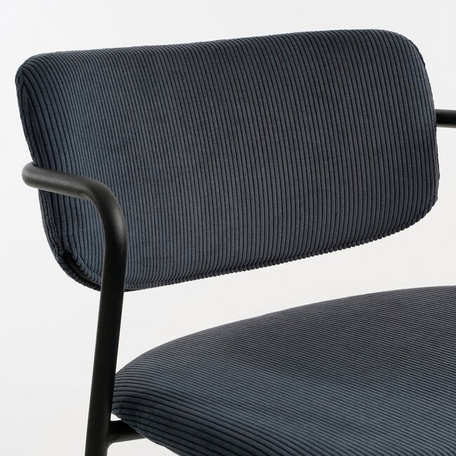 Barkruk Donkerblauw 1Ijzer