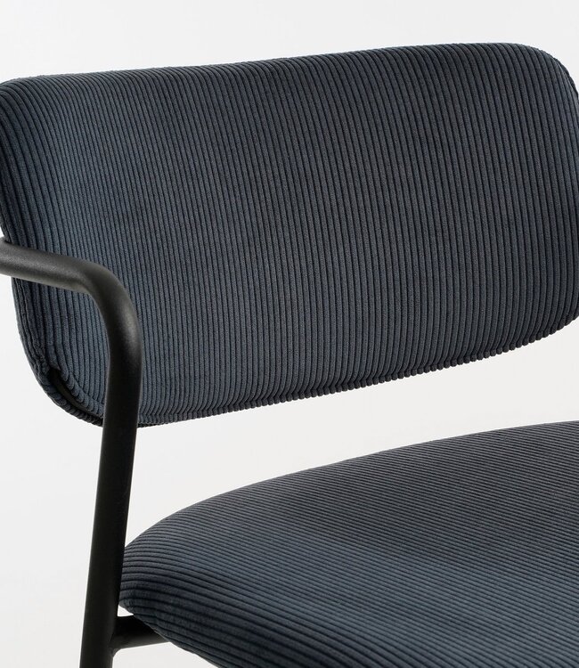 Barkruk Donkerblauw 1Ijzer