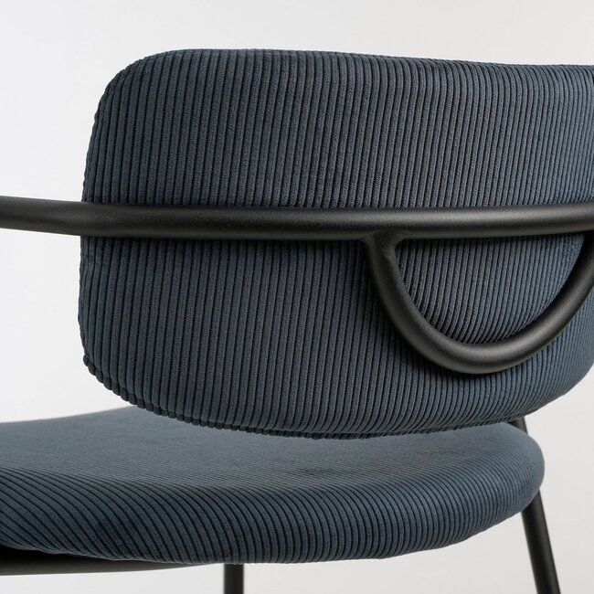 Barkruk Donkerblauw 1Ijzer