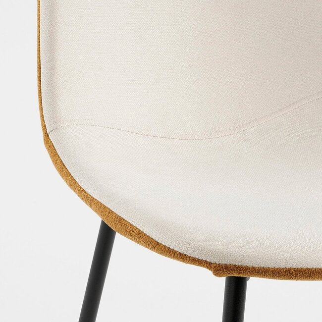 Eetkamerstoel Gebroken wit 1Polyester