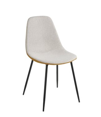 Mica Decorations Eetkamerstoel Beige 1Polyester