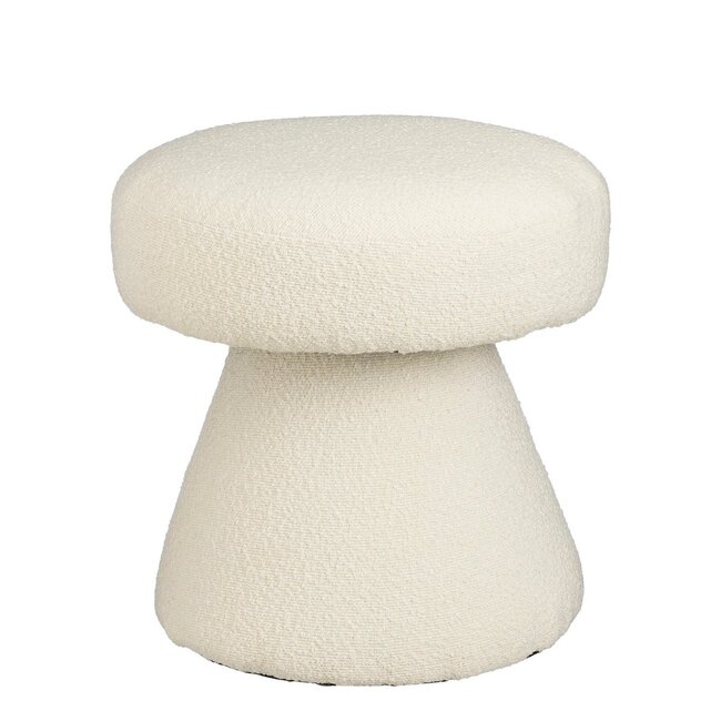 Mica Decorations Mushroom Teddy Pouffe - Off-White