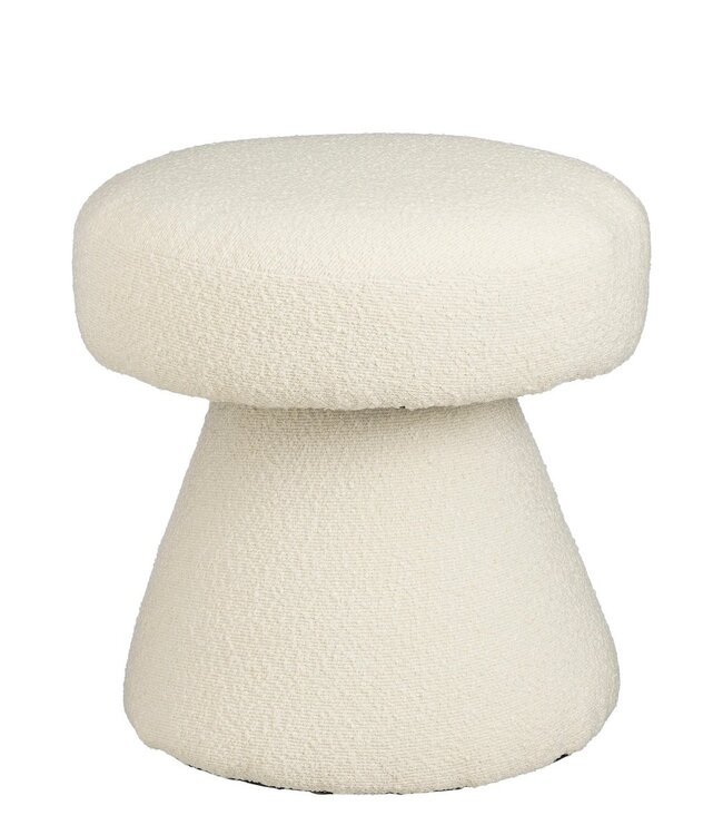 Poef Gebroken wit 1Hout