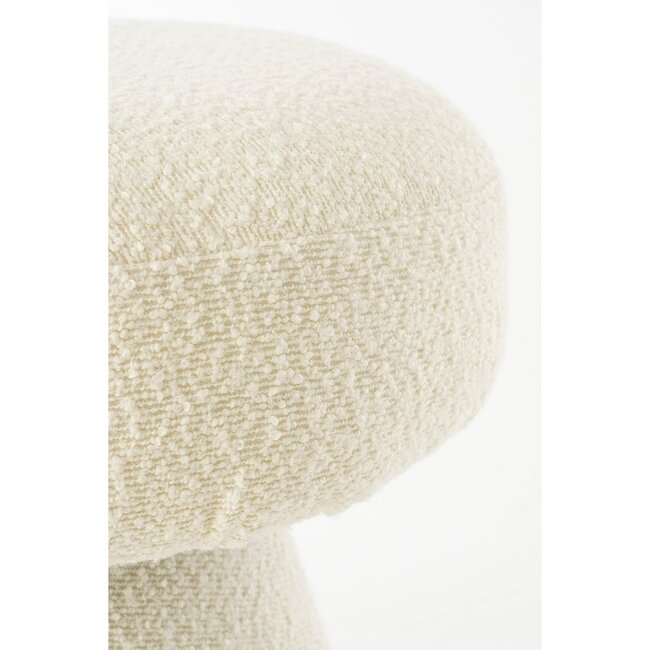 Poef Gebroken wit 1Hout