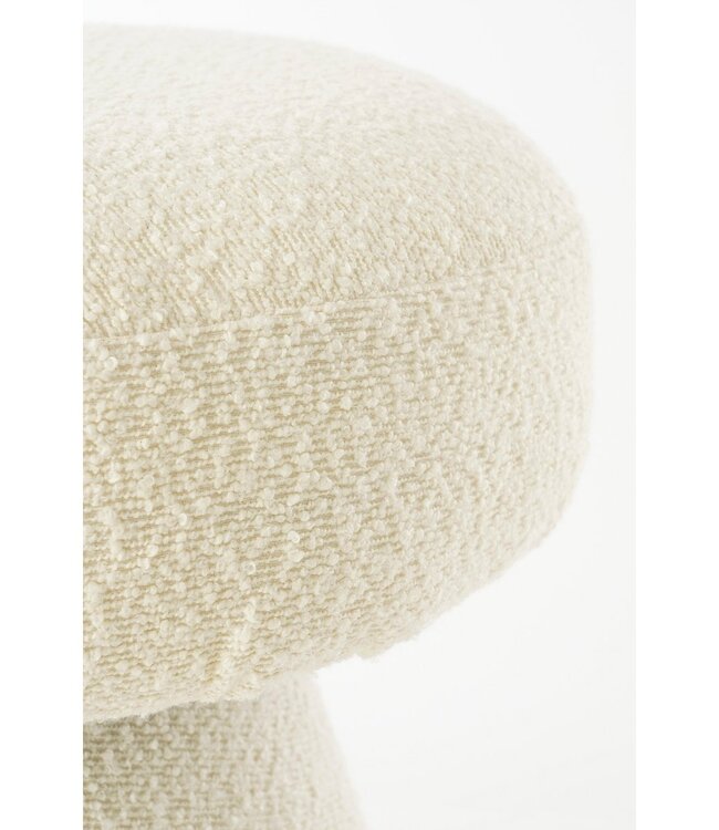 Poef Gebroken wit 1Hout