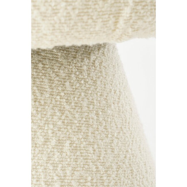 Mica Decorations Teddy-Pouf in Pilzform - Gebrochenes Weiß