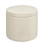 Mica Decorations Storage Pouffe - Off-White - H40.5 × Ø42 cm