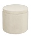 Poef Gebroken wit 1Hout