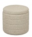Poef Beige 1Hout