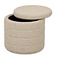 Poef Beige 1Hout