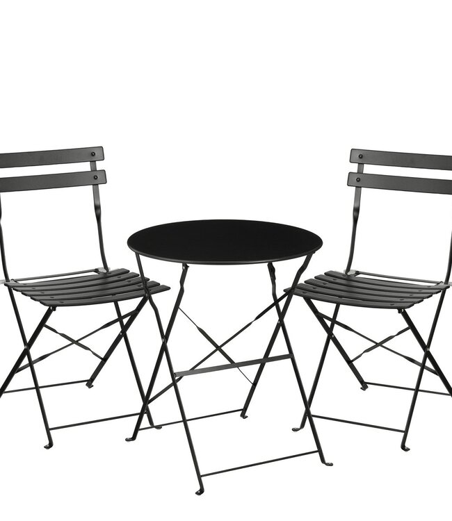 Tuin bistroset Zwart 3Staal