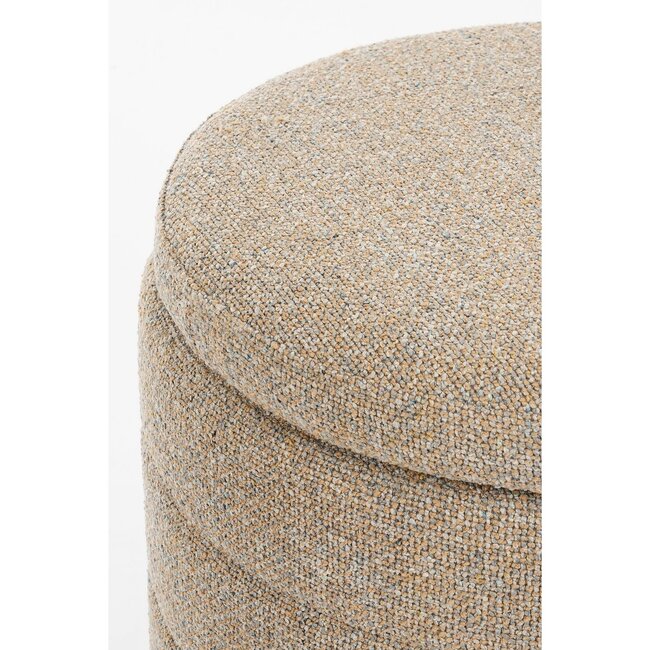 Poef Beige 1Hout