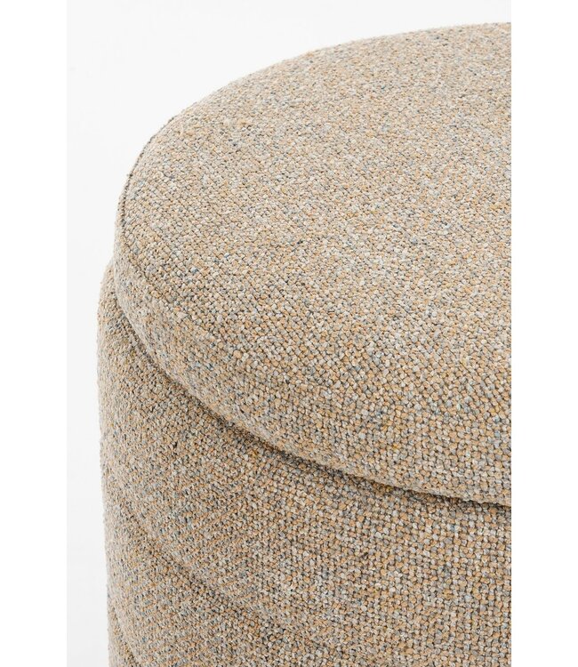 Poef Beige 1Hout