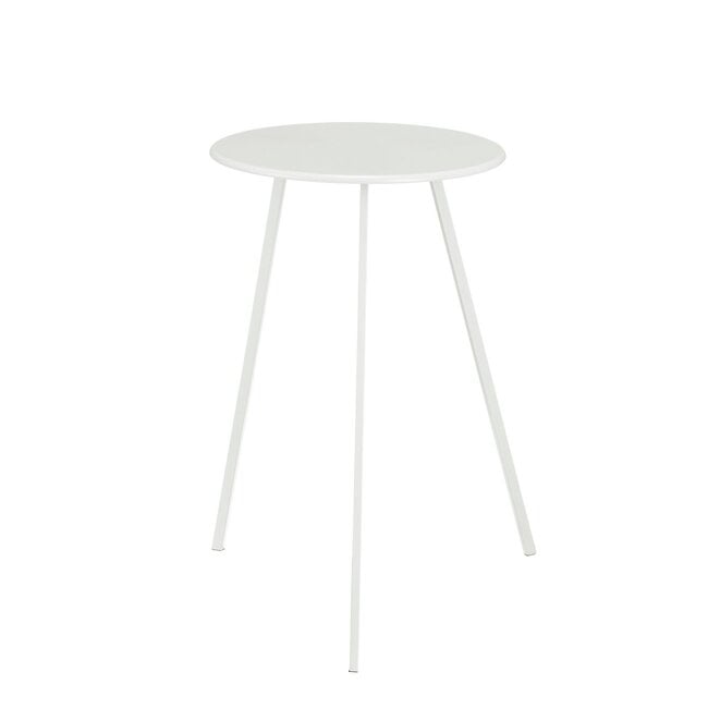 Mica Decorations Seatle Iron Outdoor Side Table - White - H58 cm
