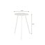 Mica Decorations Seatle Iron Outdoor Side Table - White - H58 cm
