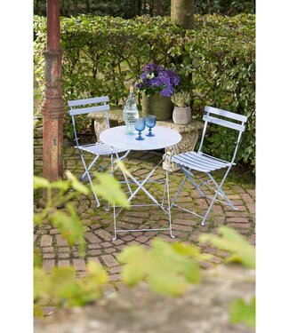 Mica Decorations Tuin bistroset Lichtblauw 3Ijzer