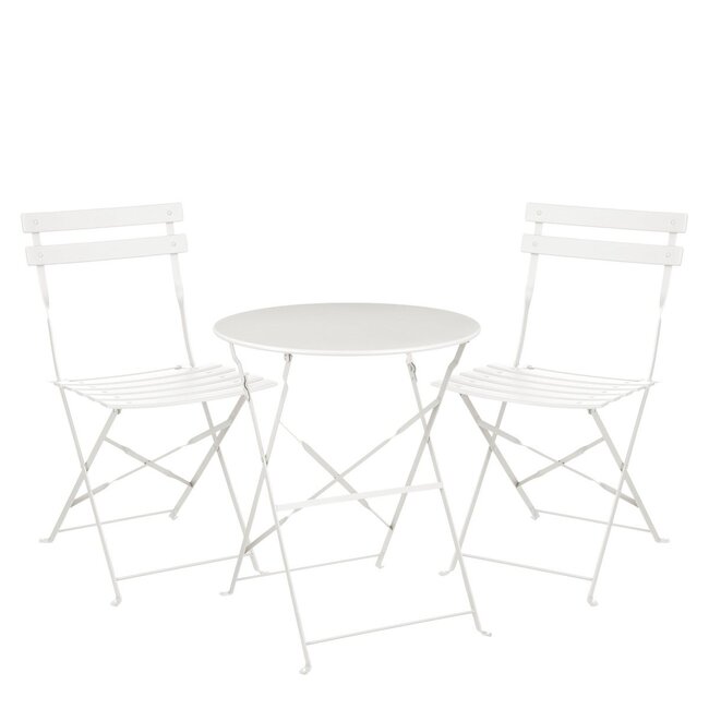 Tuin bistroset Wit 3Ijzer